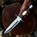 Premium Barney Ross Toothpick Knife Replica with Walnut Stand