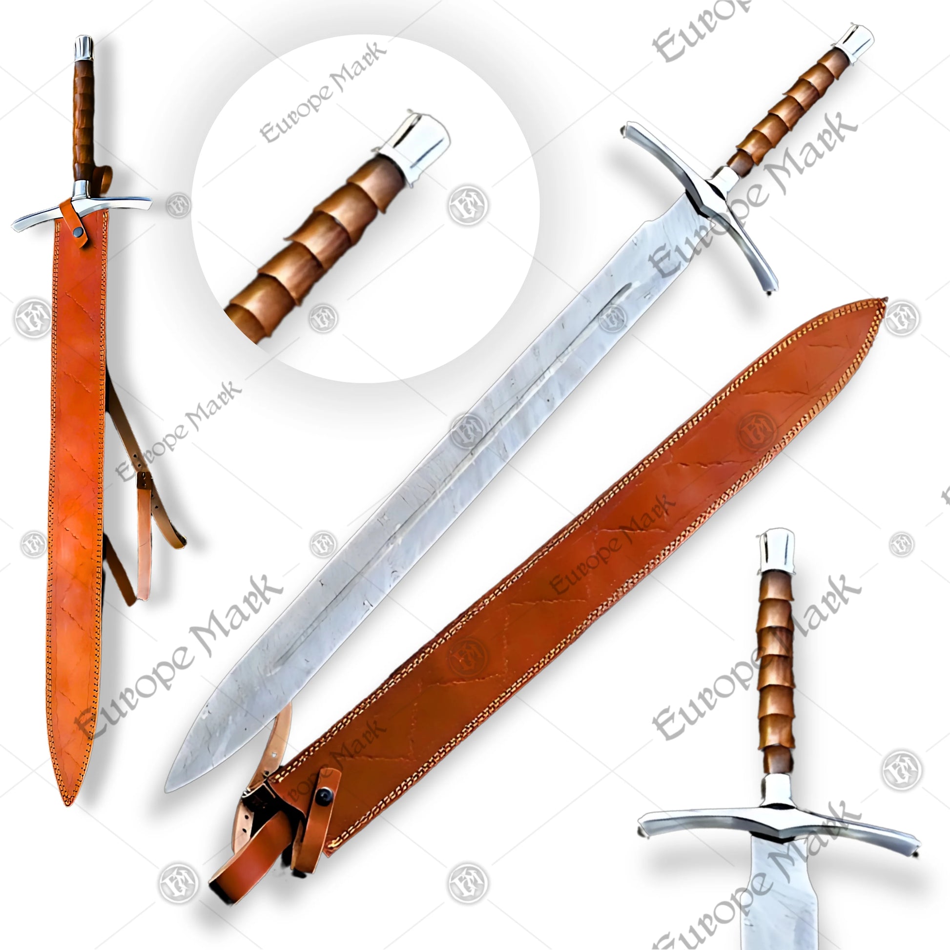 Accent Viking Damascus Sword Steel Blade