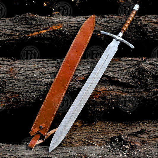 Accent Viking Damascus Sword Steel Blade