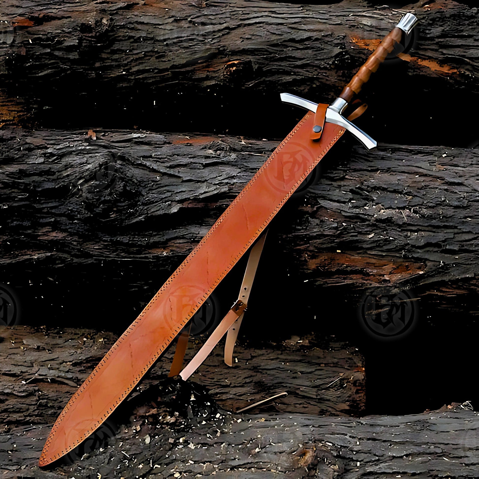 Accent Viking Damascus Sword Steel Blade