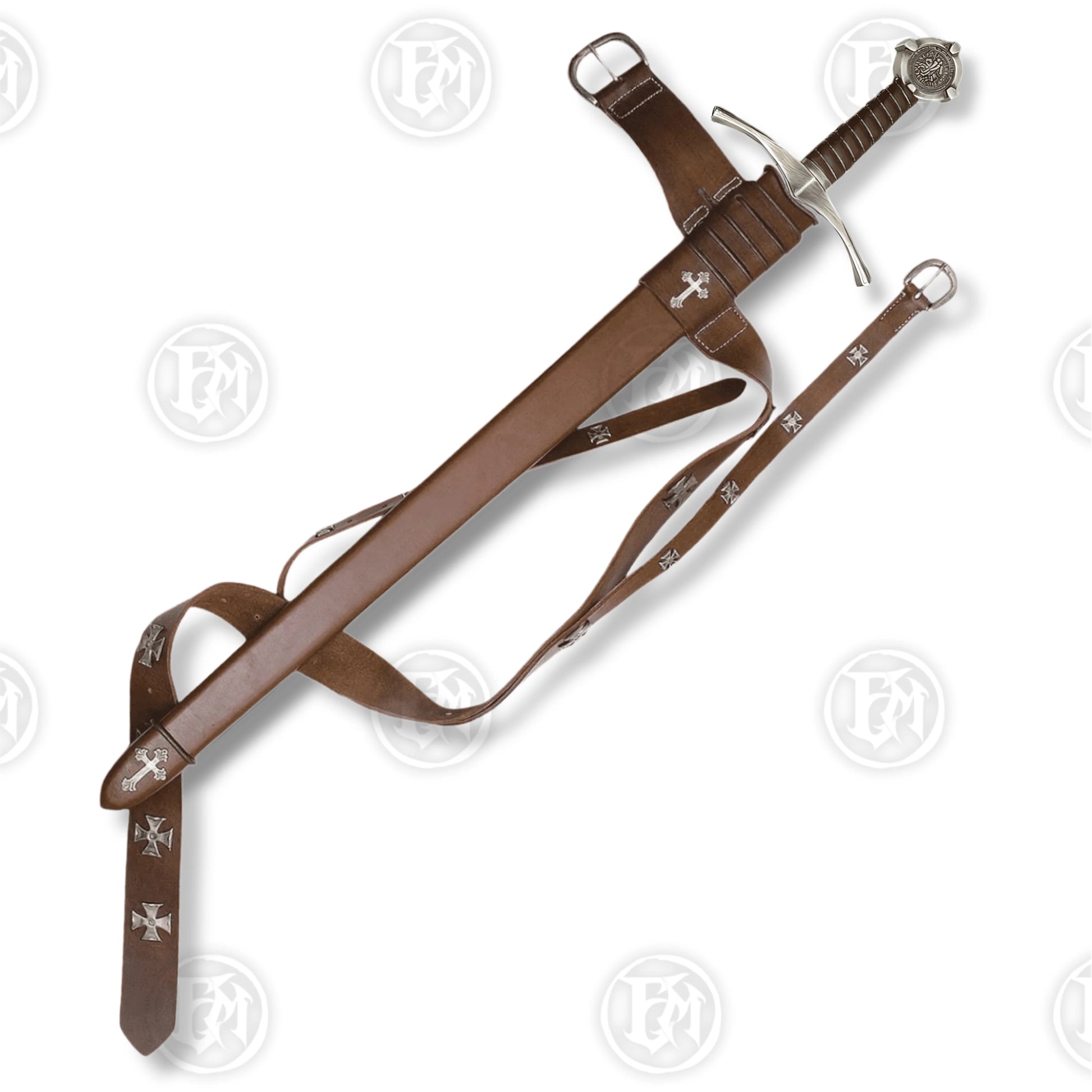 Premium Accolade Knights Templar Sword Replica with Oak Plaque