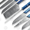 Premium Aegir Damascus 9-Piece Chef Knife Set with Oak Block
