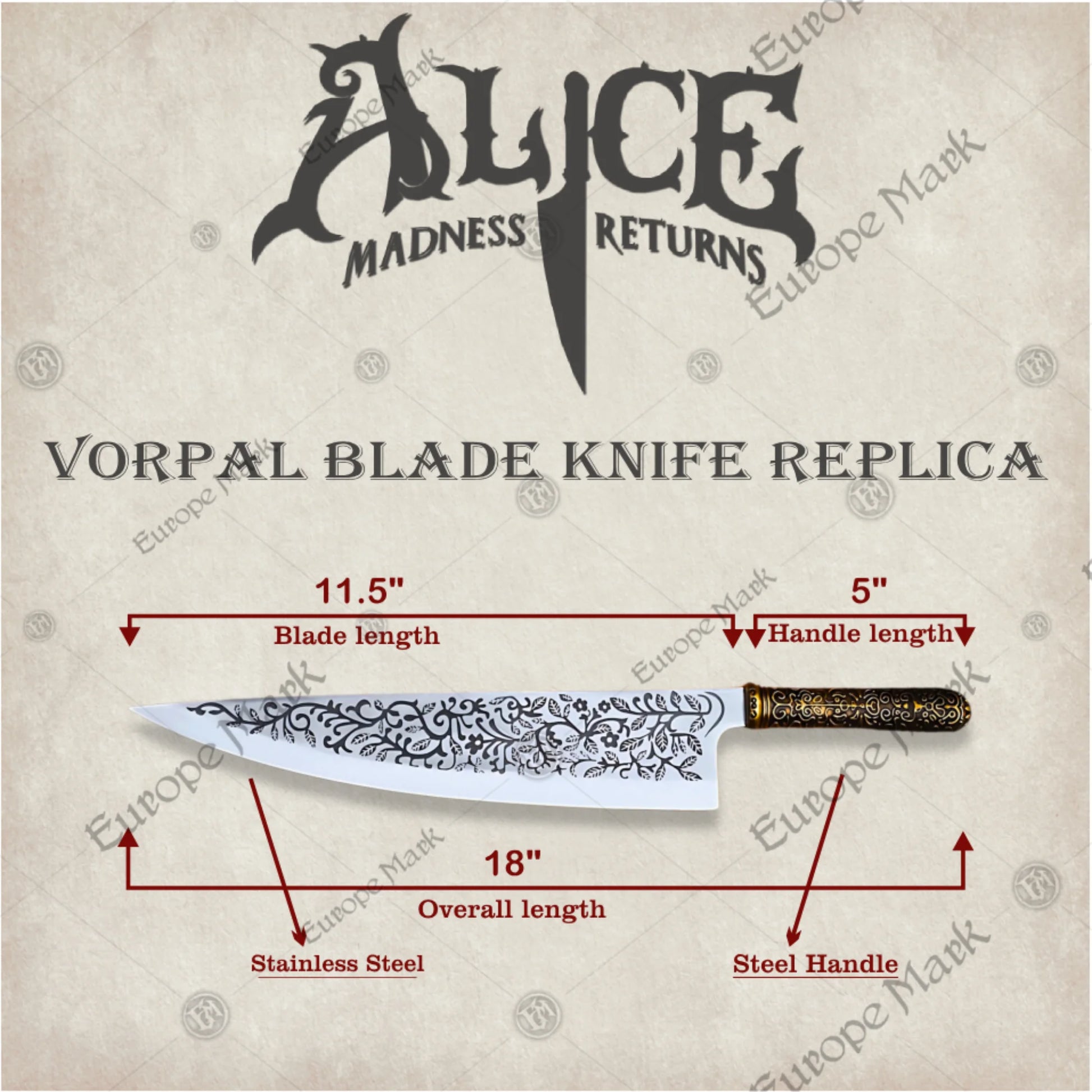 Alice Madness Returns Vorpal Knife Prop