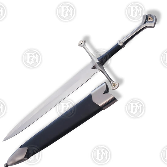 Premium Aragorn Anduril Narsil Dagger LOTR Replica with stainless steel blade.