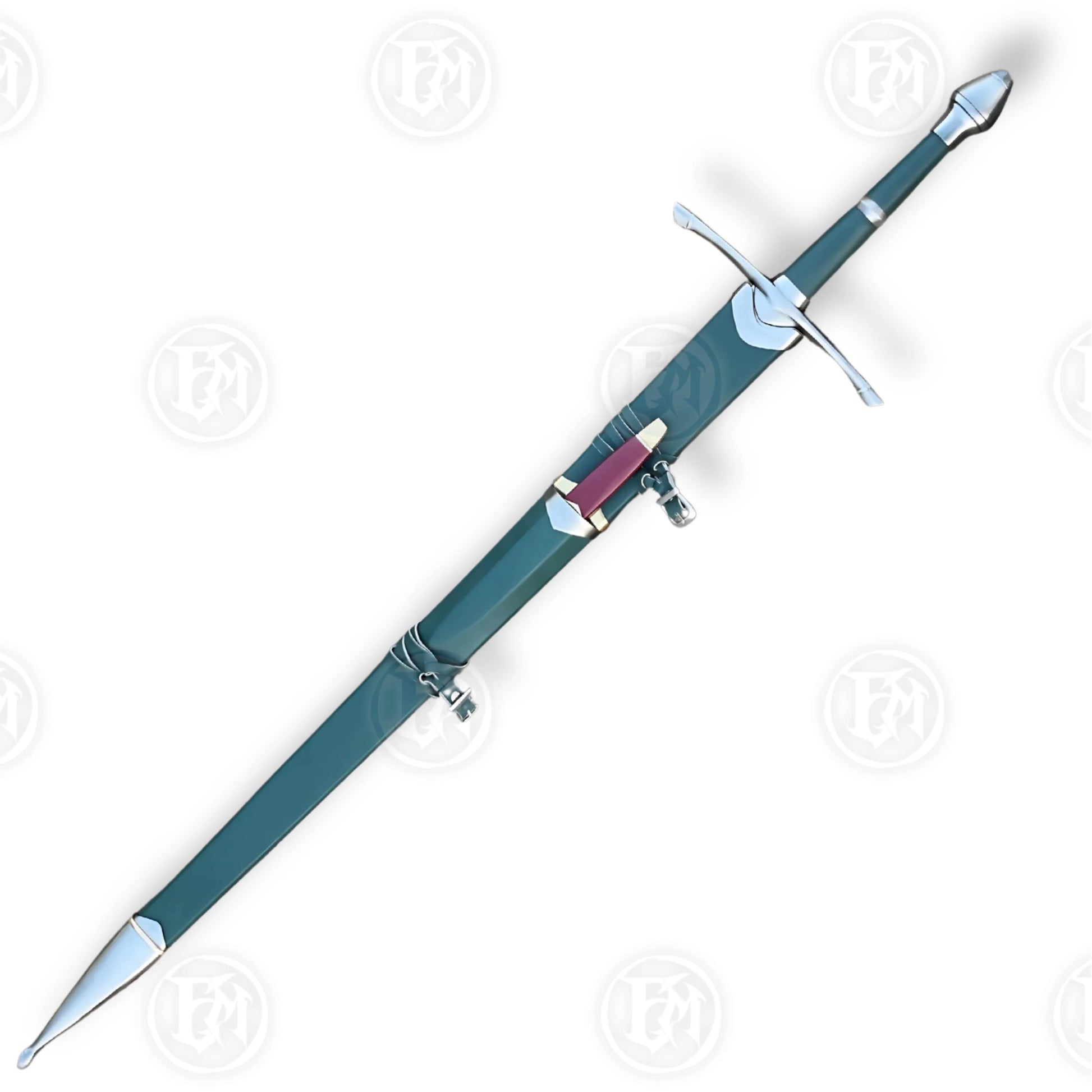 Aragorn Ranger Sword Replica with wooden scabbard, detailed hilt, and certificate of authenticity, perfect for collectors and LOTR fans.