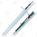 Aragorn Ranger Sword Replica with wooden scabbard, detailed hilt, and certificate of authenticity, perfect for collectors and LOTR fans.