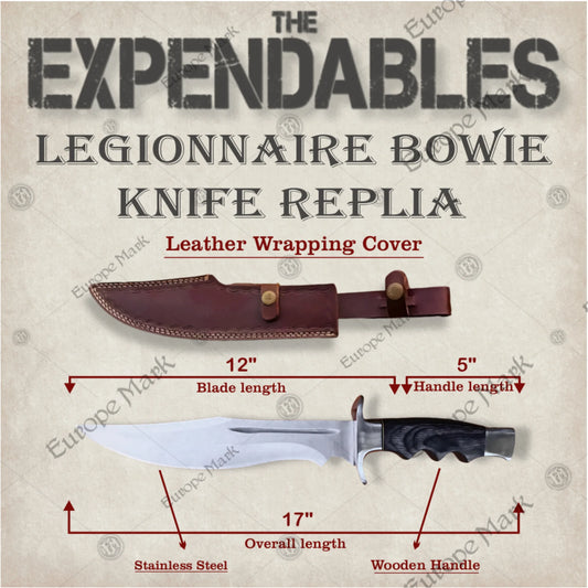 Barney Ross Elite Legionnaire Bowie Knife Replica