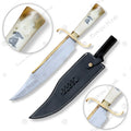 Premium Barney Ross Signature Bowie Knife Replica with Ebony Stand