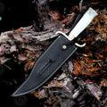 Premium Barney Ross Signature Bowie Knife Replica with Ebony Stand