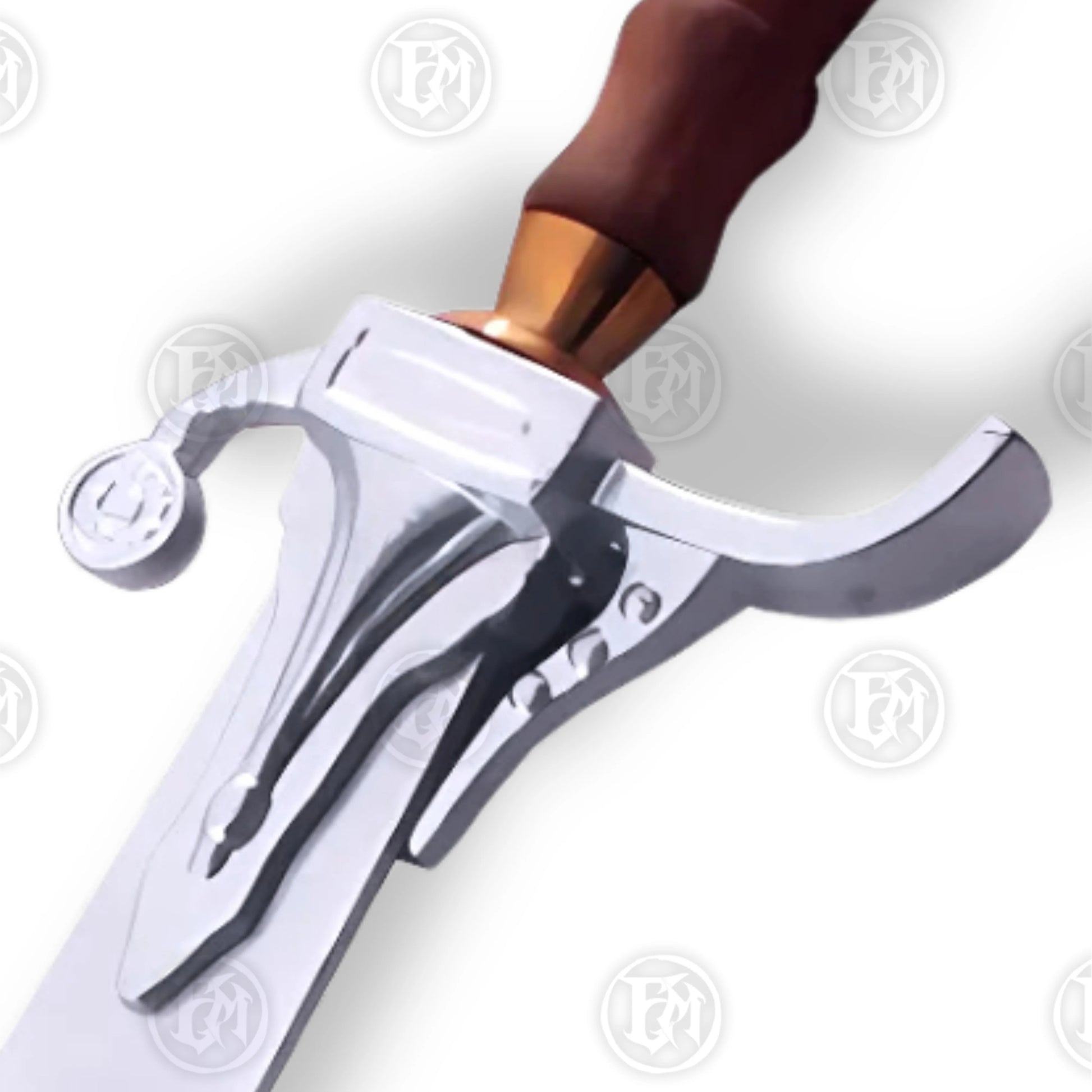 Premium Belly Dance Dragon Scimitar Sword Replica with Rosewood Stand.