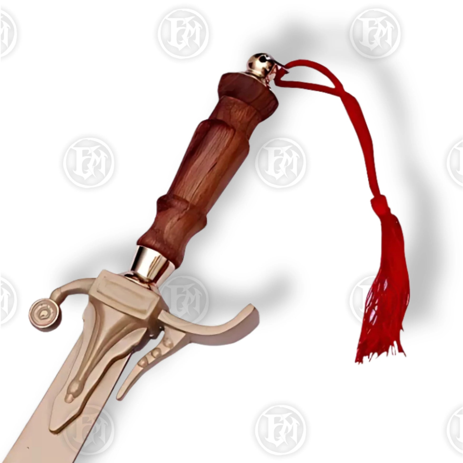 Premium Belly Dance Dragon Scimitar Sword Replica with Rosewood Stand.