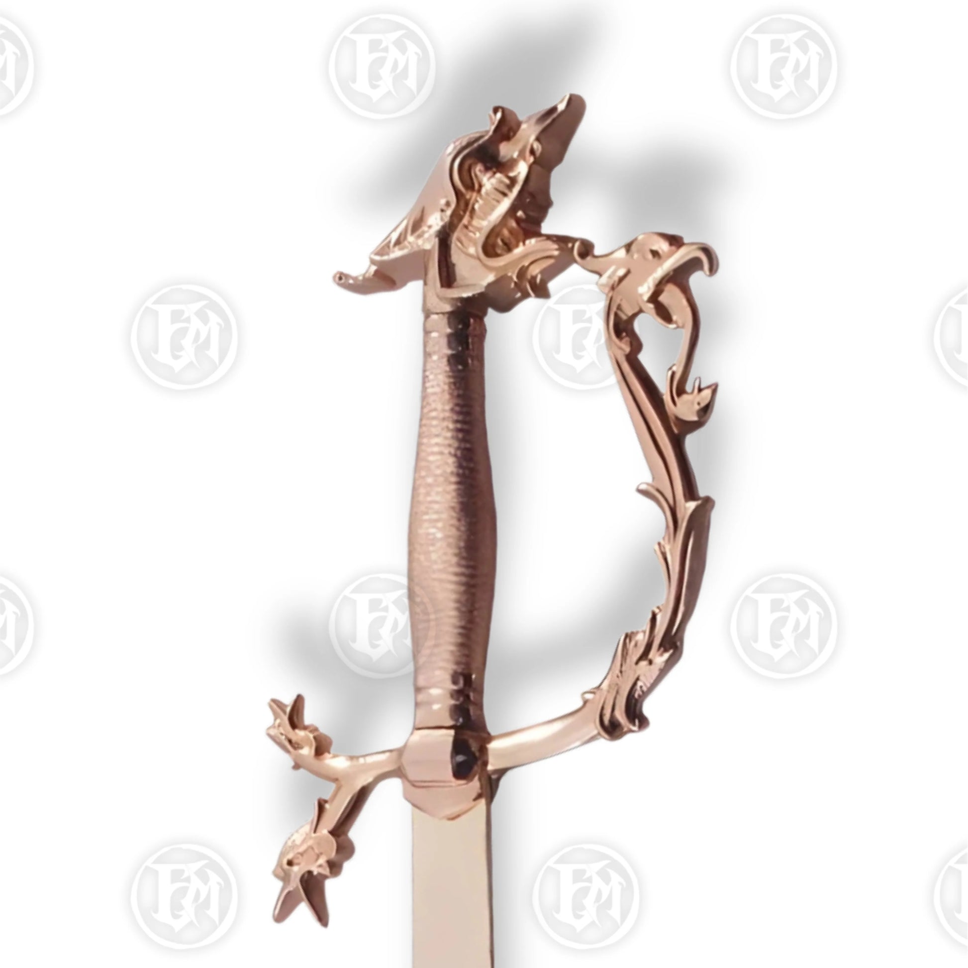 Premium Belly Dance Scimitar Sword Replica with Rosewood Stand.