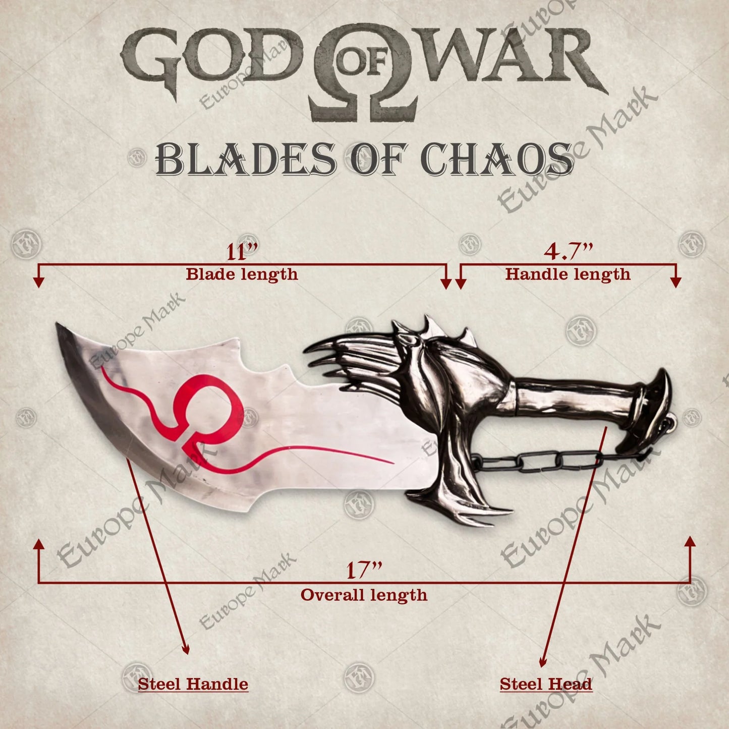 Kratos Silver Chaos Blades GOWR