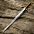 Boromir Sword Replica with stainless steel blade, leather-wrapped handle, and synthetic leather sheath – inspired by The LOTR.