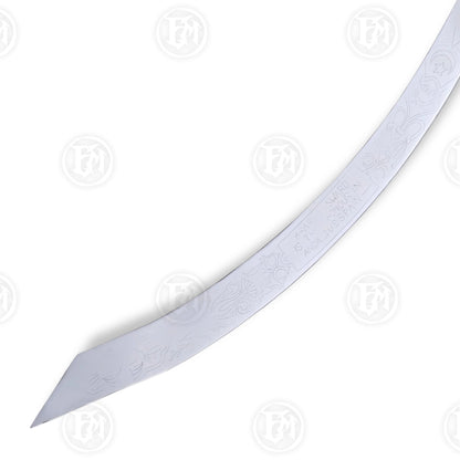 Premium Celtic Belly Dance Scimitar Sword Replica with Walnut Stand.