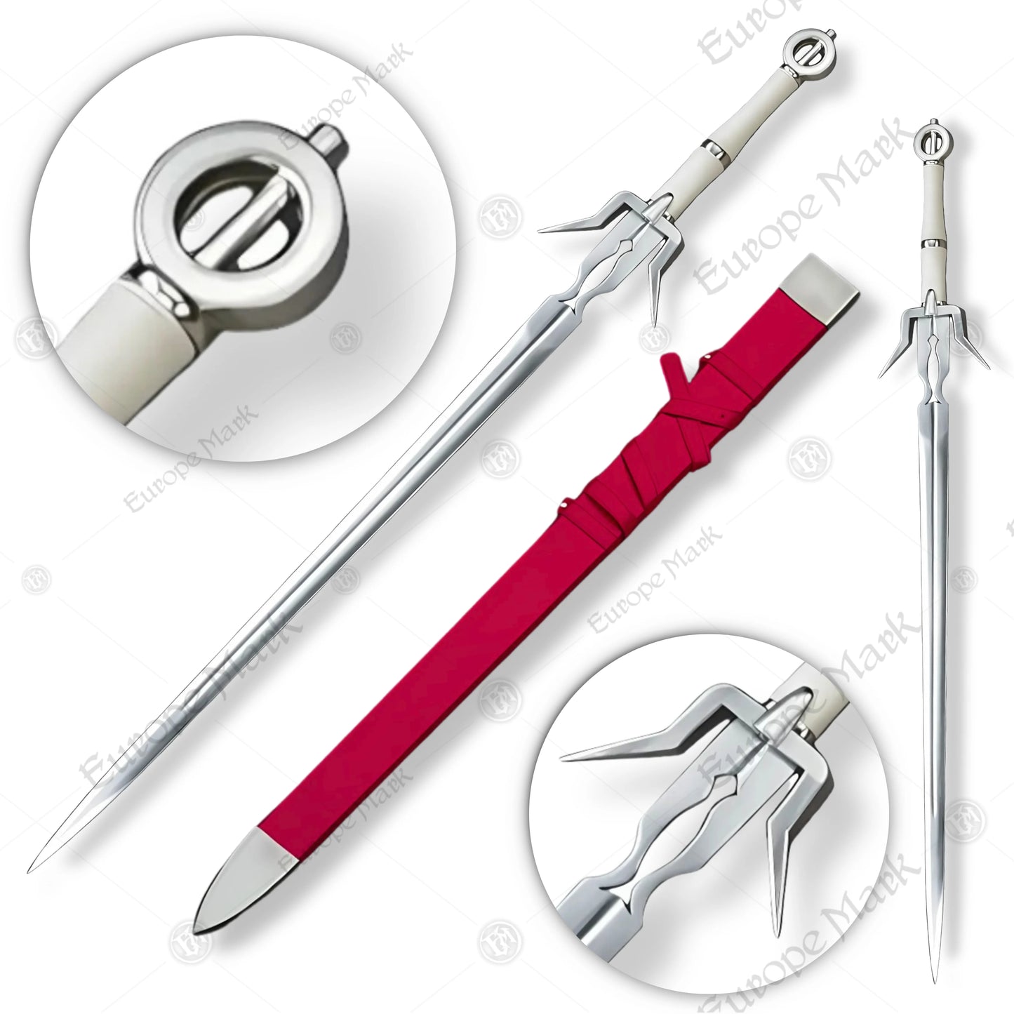 Premium Ciri's Zireael Sword Witcher 3 Replica with stainless steel blade.
