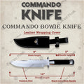 Premium Commando Movie Bowie Knife Replica with Walnut Stand