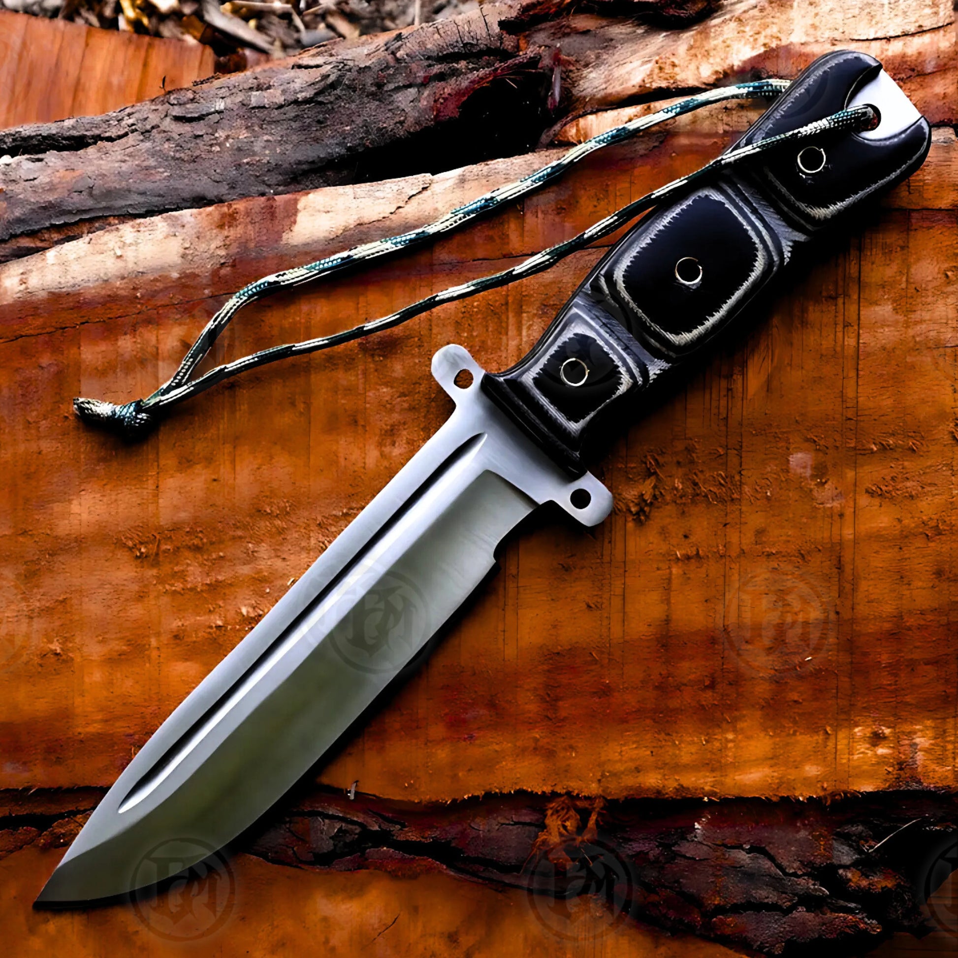 Premium Daryl Dixon Legacy Bowie Knife Replica with Walnut Stand