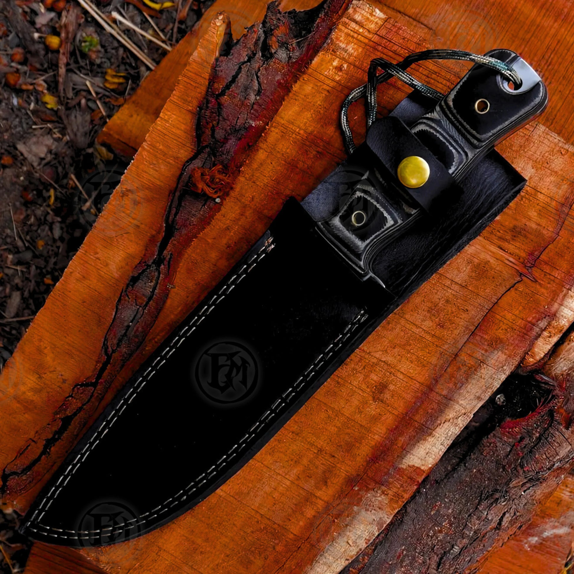 Premium Daryl Dixon Legacy Bowie Knife Replica with Walnut Stand