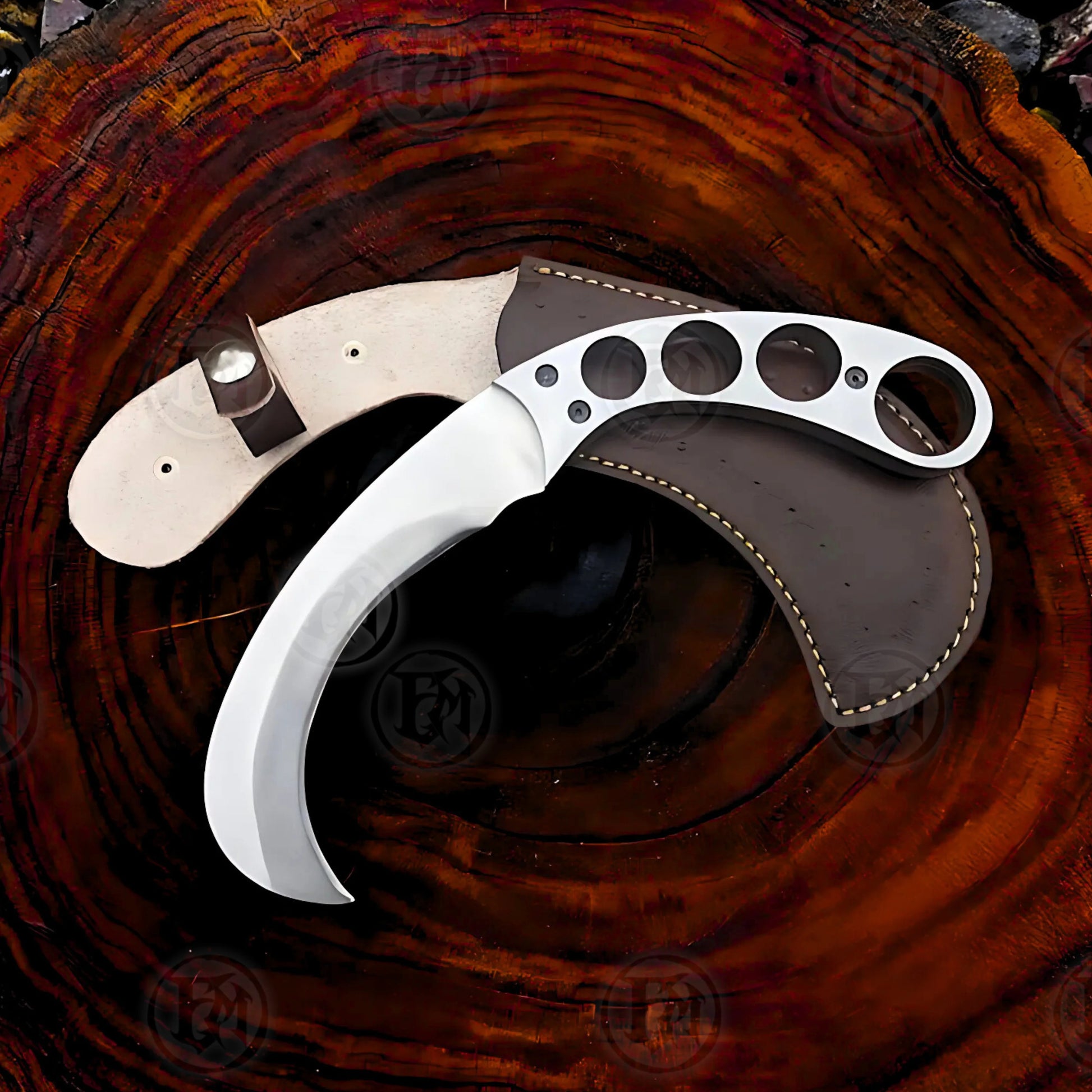 Premium Dexter Morgan 4-Piece Knife Cosplay Set with Mahogany Case