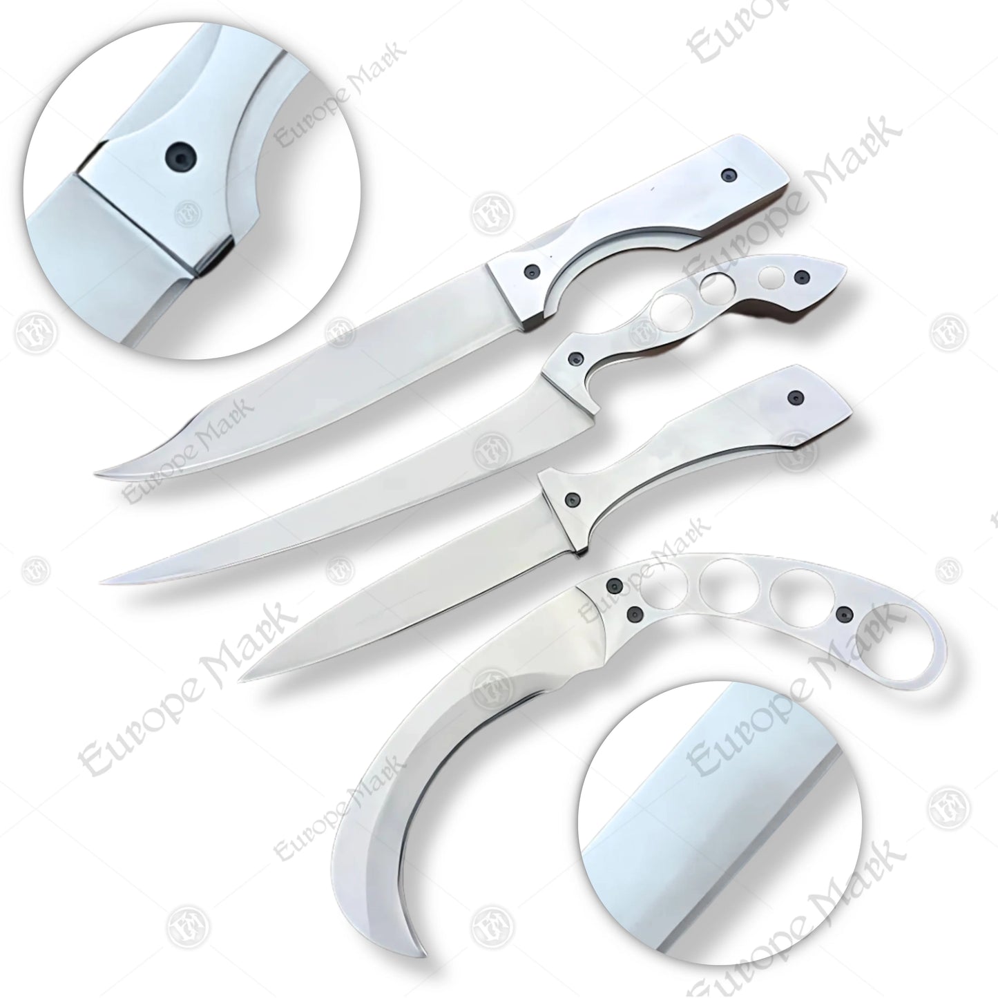 Premium Dexter Morgan 4-Piece Knife Cosplay Set with Mahogany Case