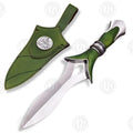 Premium Elven Fantasy Dagger with Green Leather Sheath