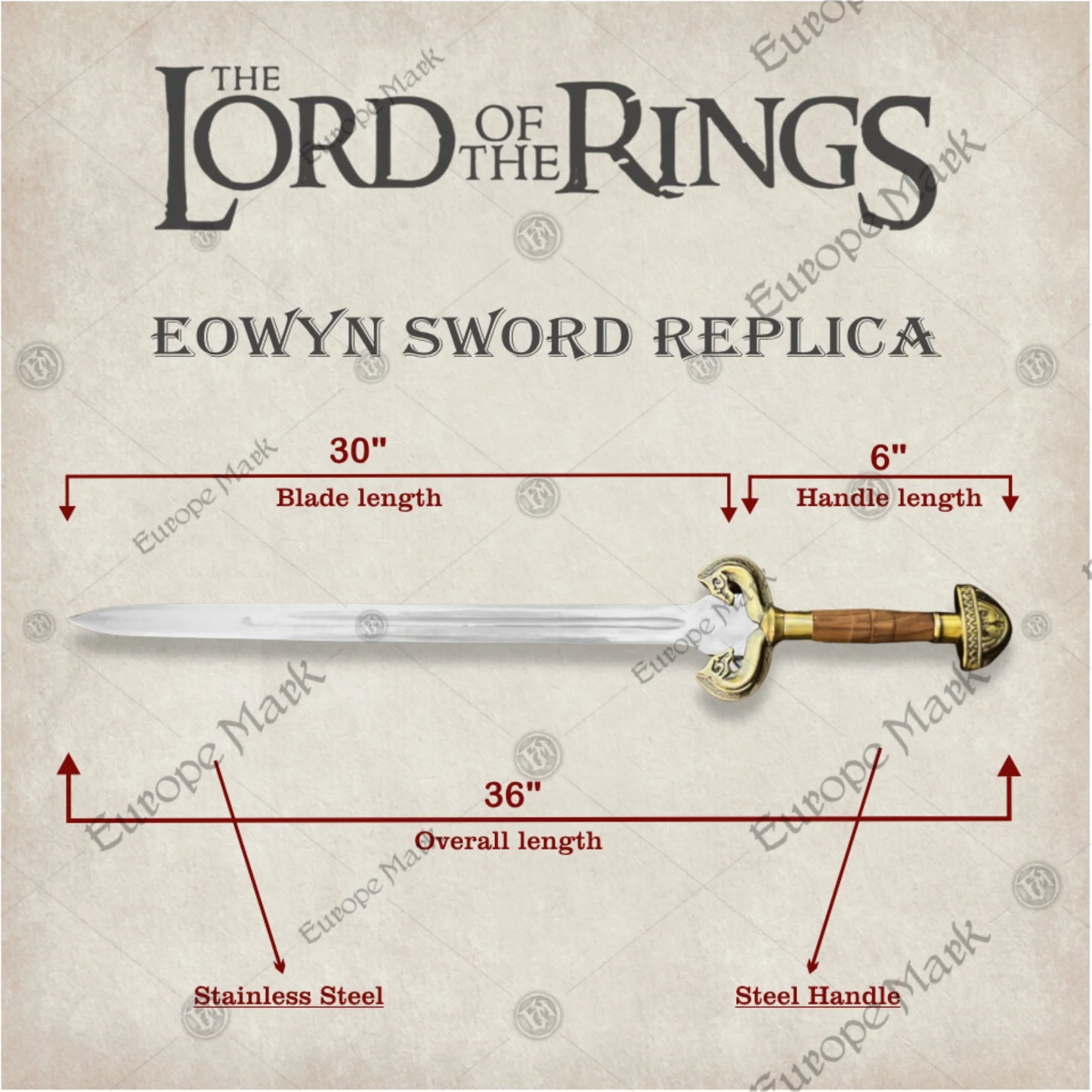 Eowyn Sword LOTR Prop Replica