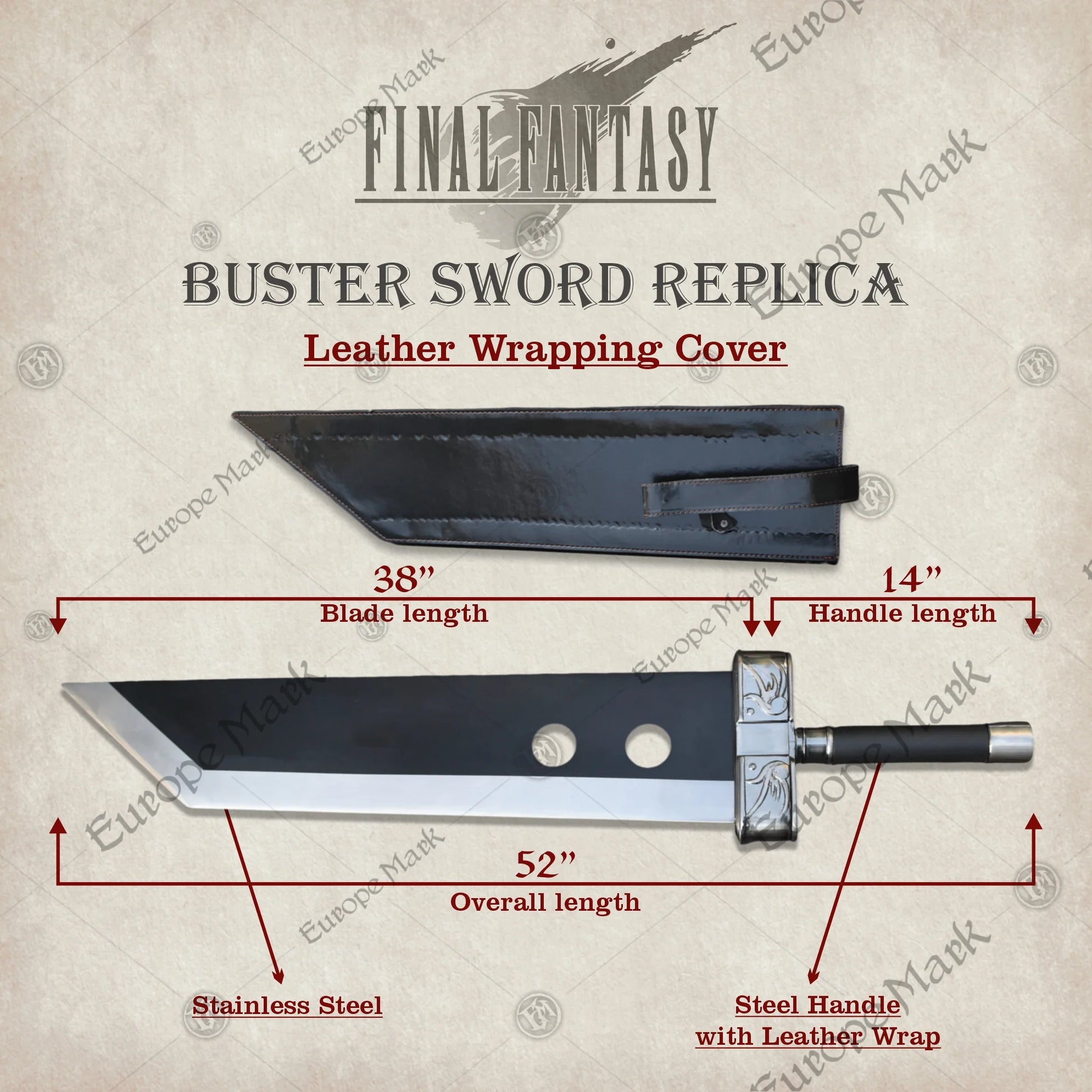 Black Buster Sword FFVII Cloud