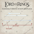 Gandalf White Staff LOTR Wizard Prop Replica