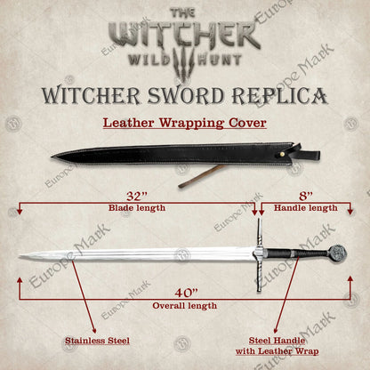 Witcher Geralt Steel Sword Replica Scabbard