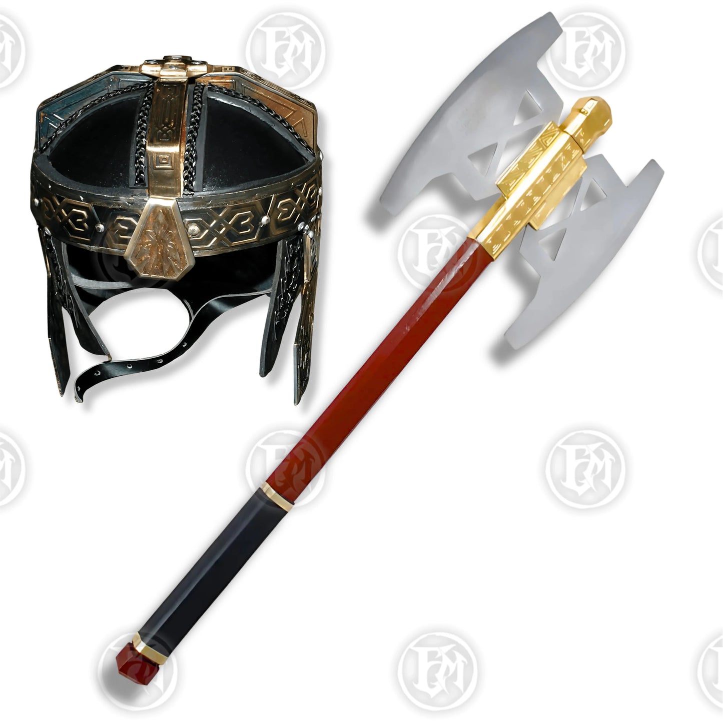 Gimli Axe Helmet Set LOTR