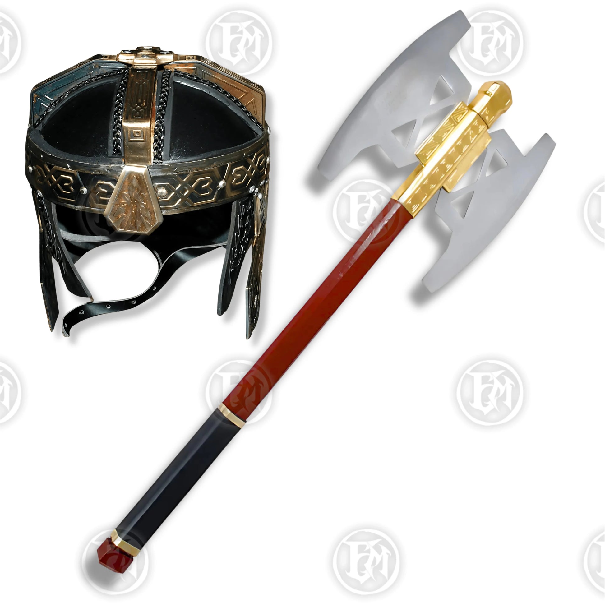 Gimli Axe Helmet Set LOTR