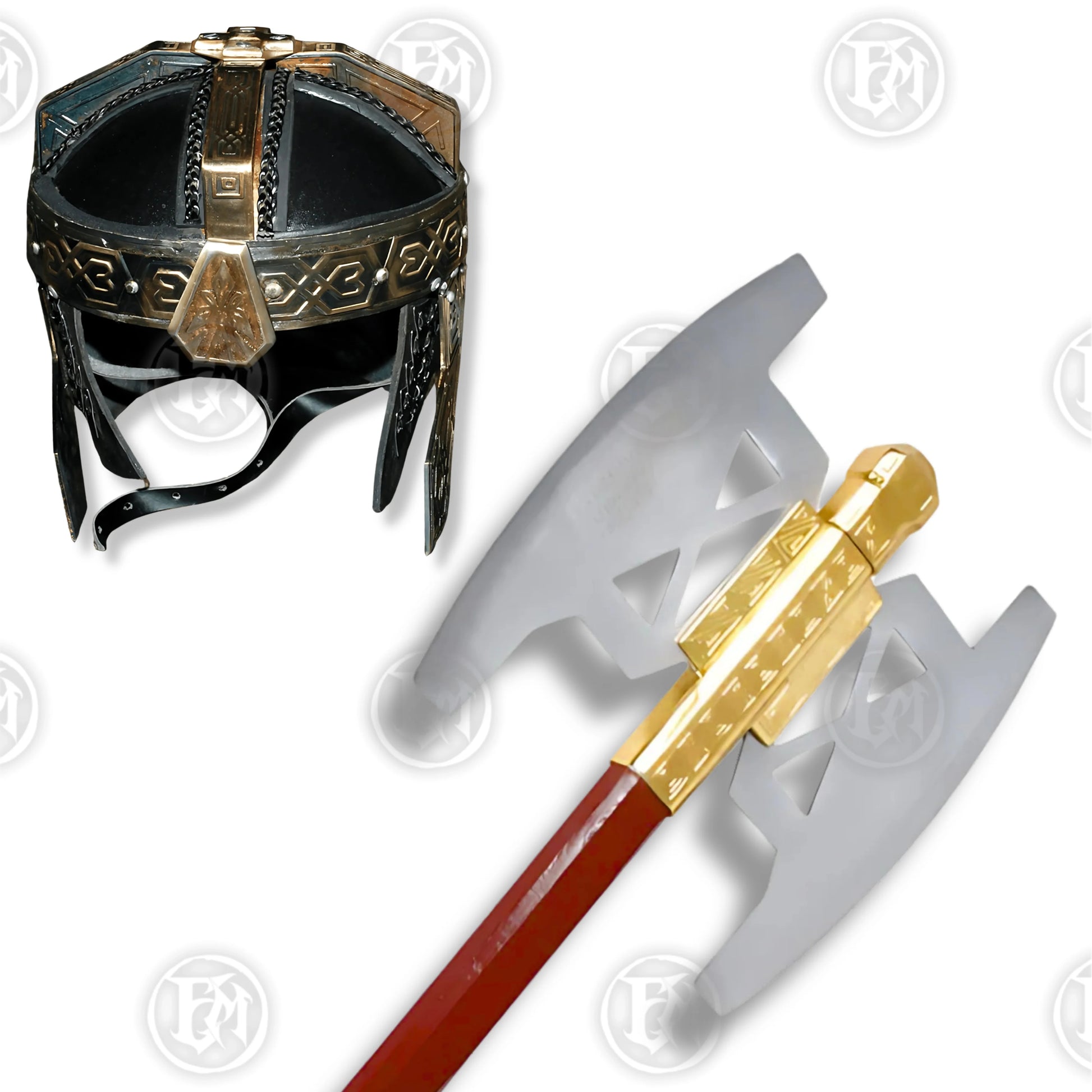 Gimli Axe Helmet Set LOTR