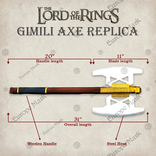 Gimli’s Battle Axe Replica LOTR Dwarven Collectible