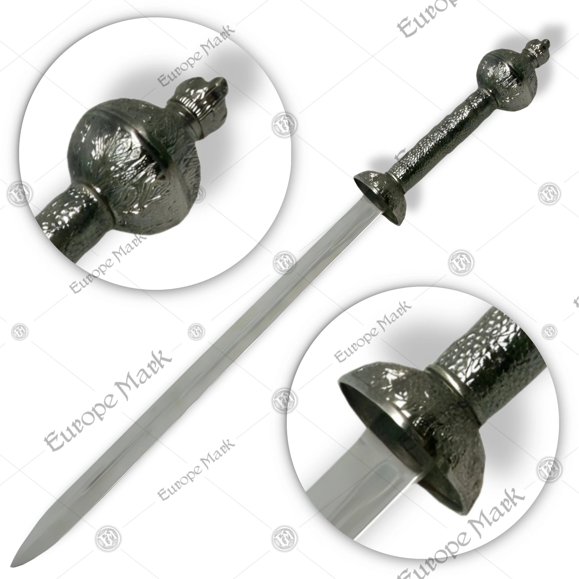 Premium Gladiator Imperial Roman Sword Replica with stainless steel blade.