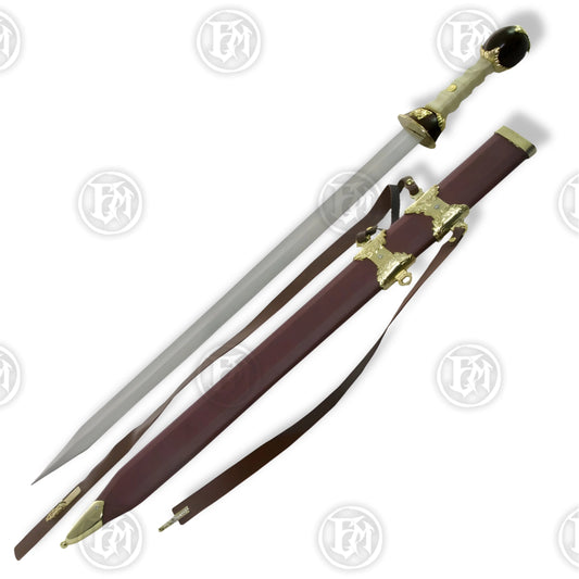 Premium Gladiator Maximus Gold Finish Sword Replica with stainless Steel blade.