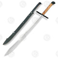 Premium Man at Arms Grosse Messer Sword Replica with Walnut Stand