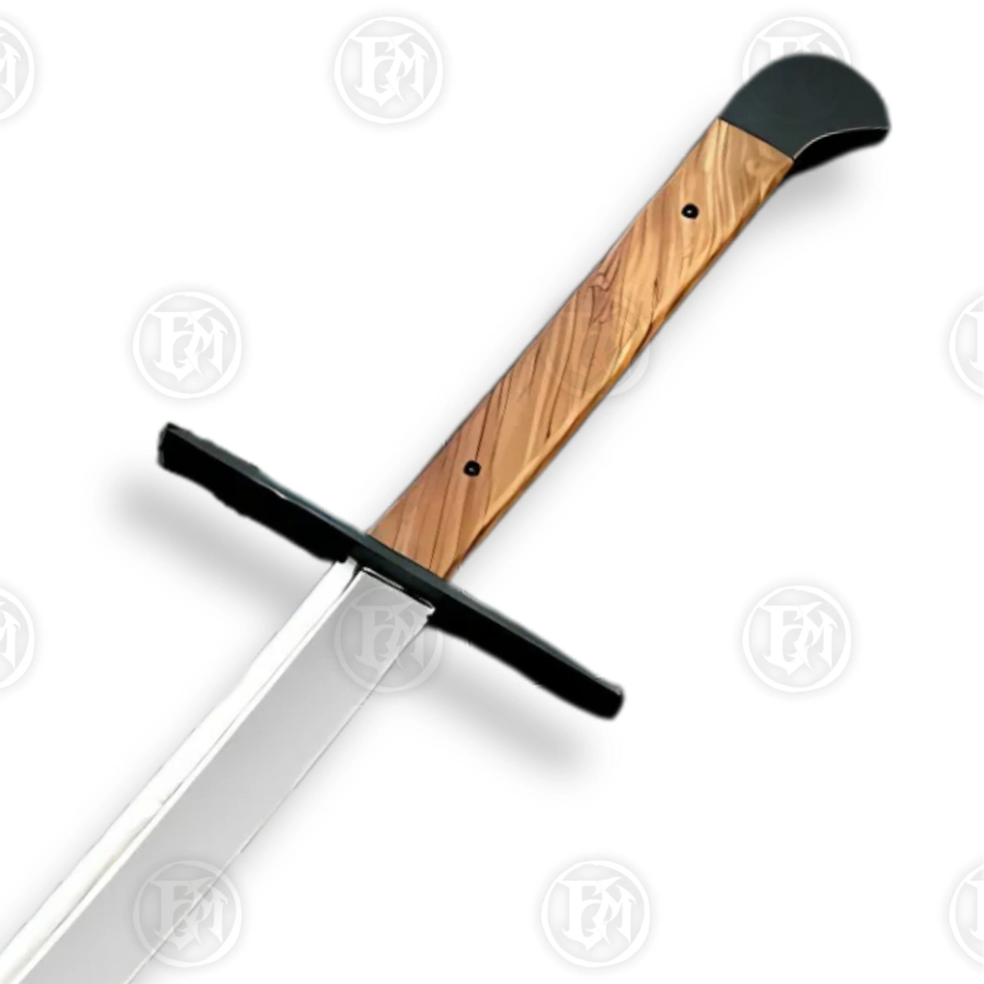 Premium Man at Arms Grosse Messer Sword Replica with Walnut Stand