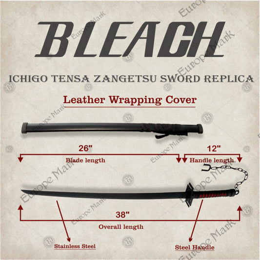 Handmade Ichigo Tensa Zangetsu Bankai Katana