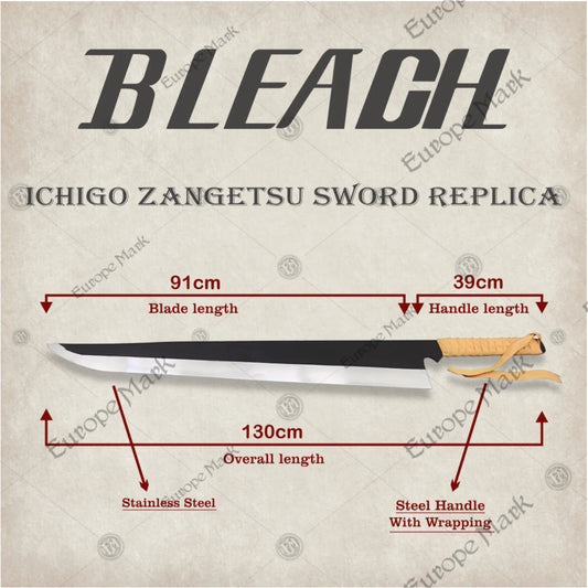 Handmade Ichigo Bankai Tensa Zangetsu Sword