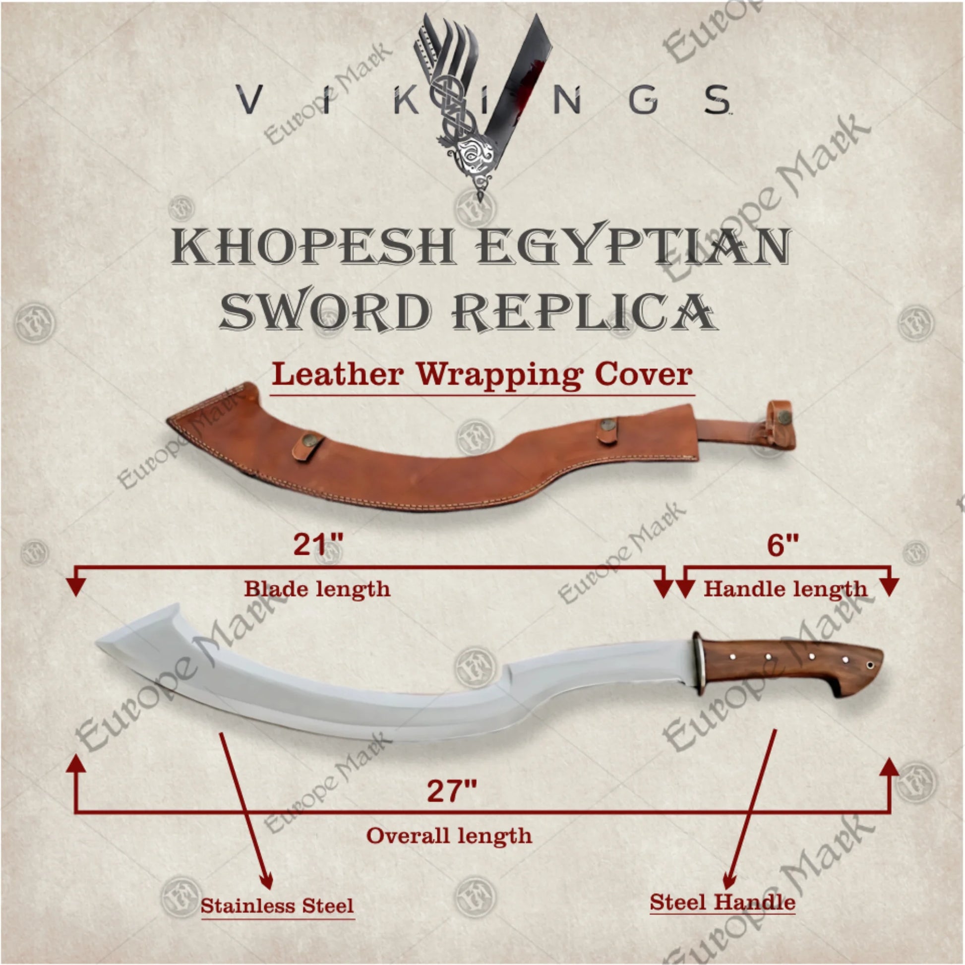 Hierloom Egyptian Khopesh Collectible 