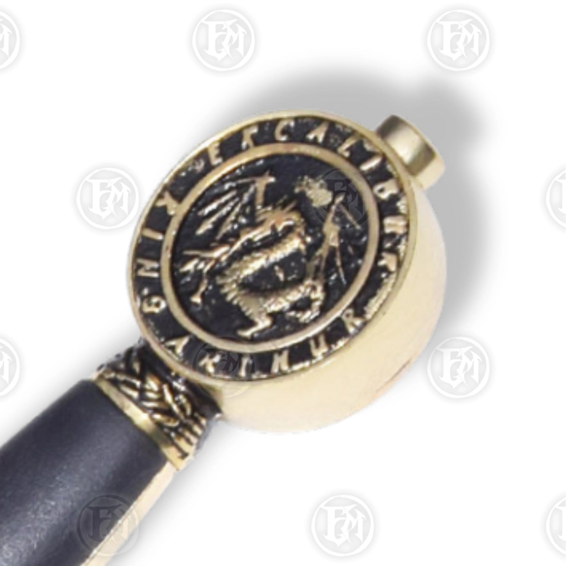 Premium King Arthur Excalibur Golden Sword Replica with stainless steel blade.