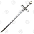 Premium King Solomon Damascus Sword Replica with Rosewood Plaque