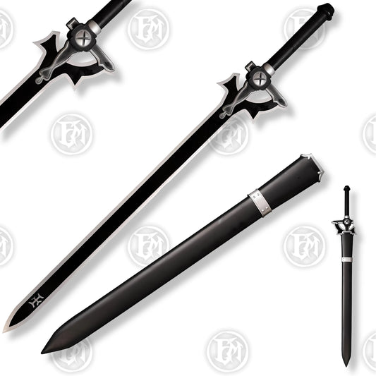 Kirito Elucidator Sword from Sword Art Online – Anime edition with stainless steel blade and hand-wrapped grip, ideal for cosplay and collectors.