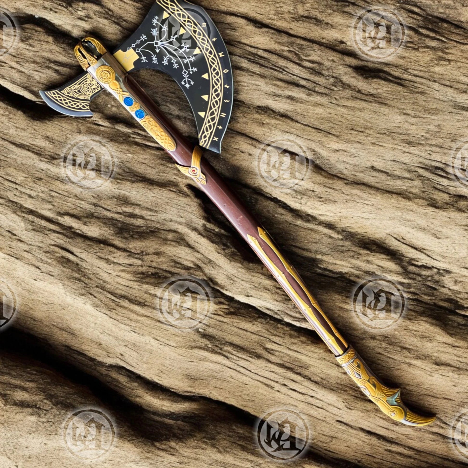 Kratos Leviathan Axe Steel GOW Ragnarok Replica