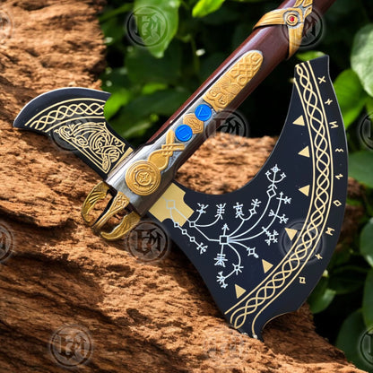 Kratos Leviathan Axe Steel GOW Ragnarok Replica