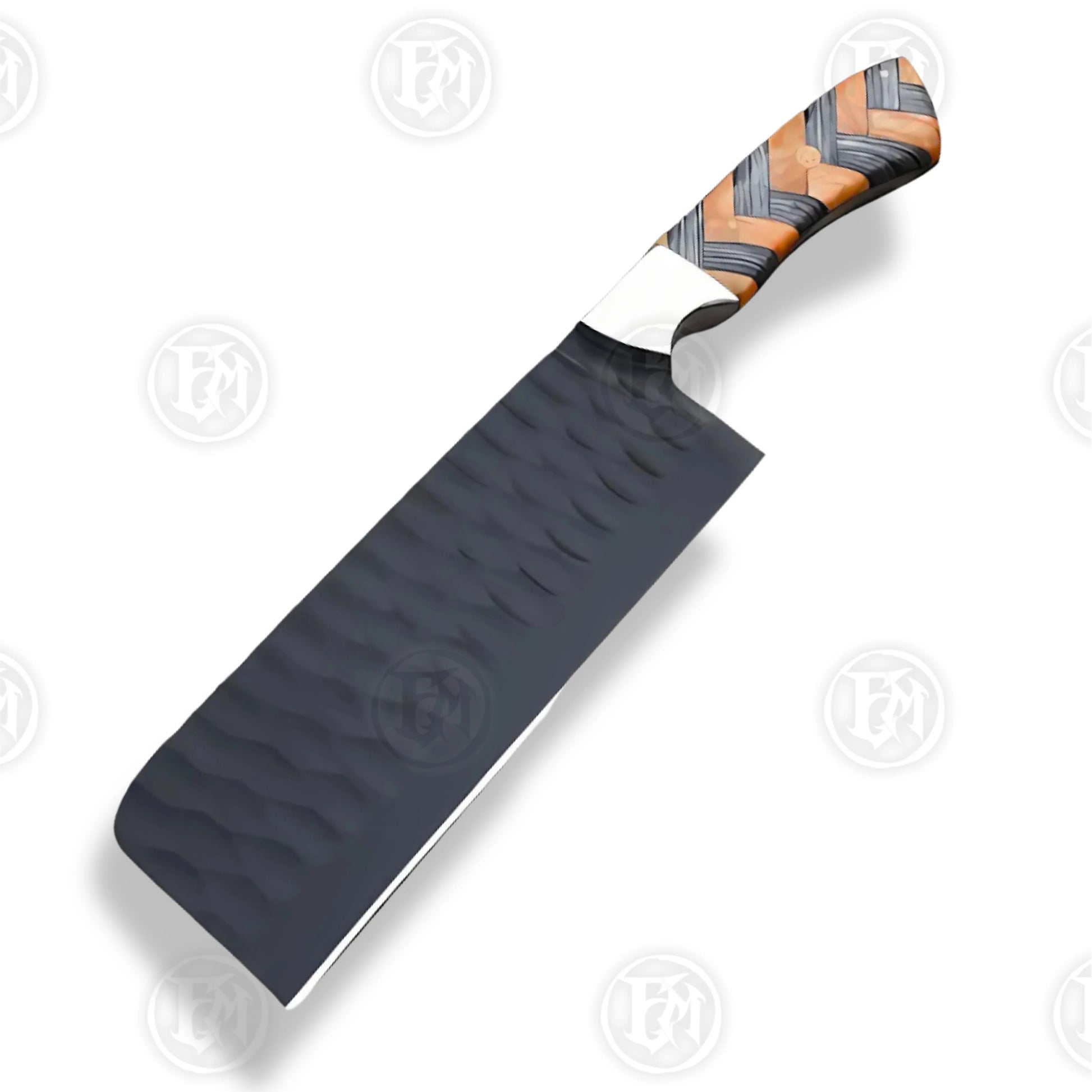 Premium Luxury Damascus 5-Piece Chef Knife Set with Walnut Block