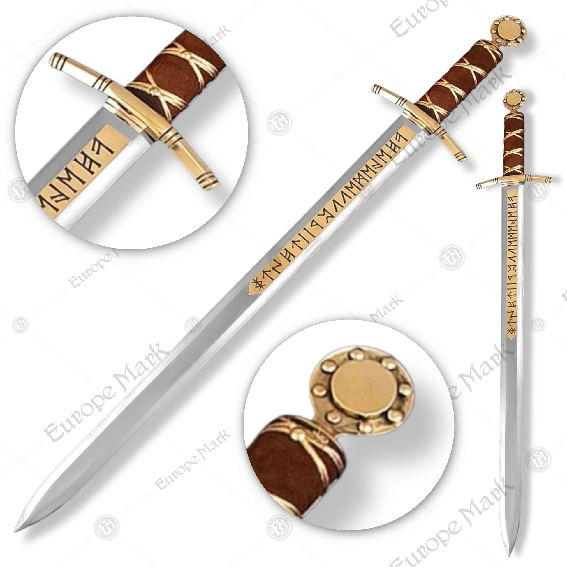 Premium Merlin Excalibur King Arthur Magician Sword Replica with stainless steel blade.