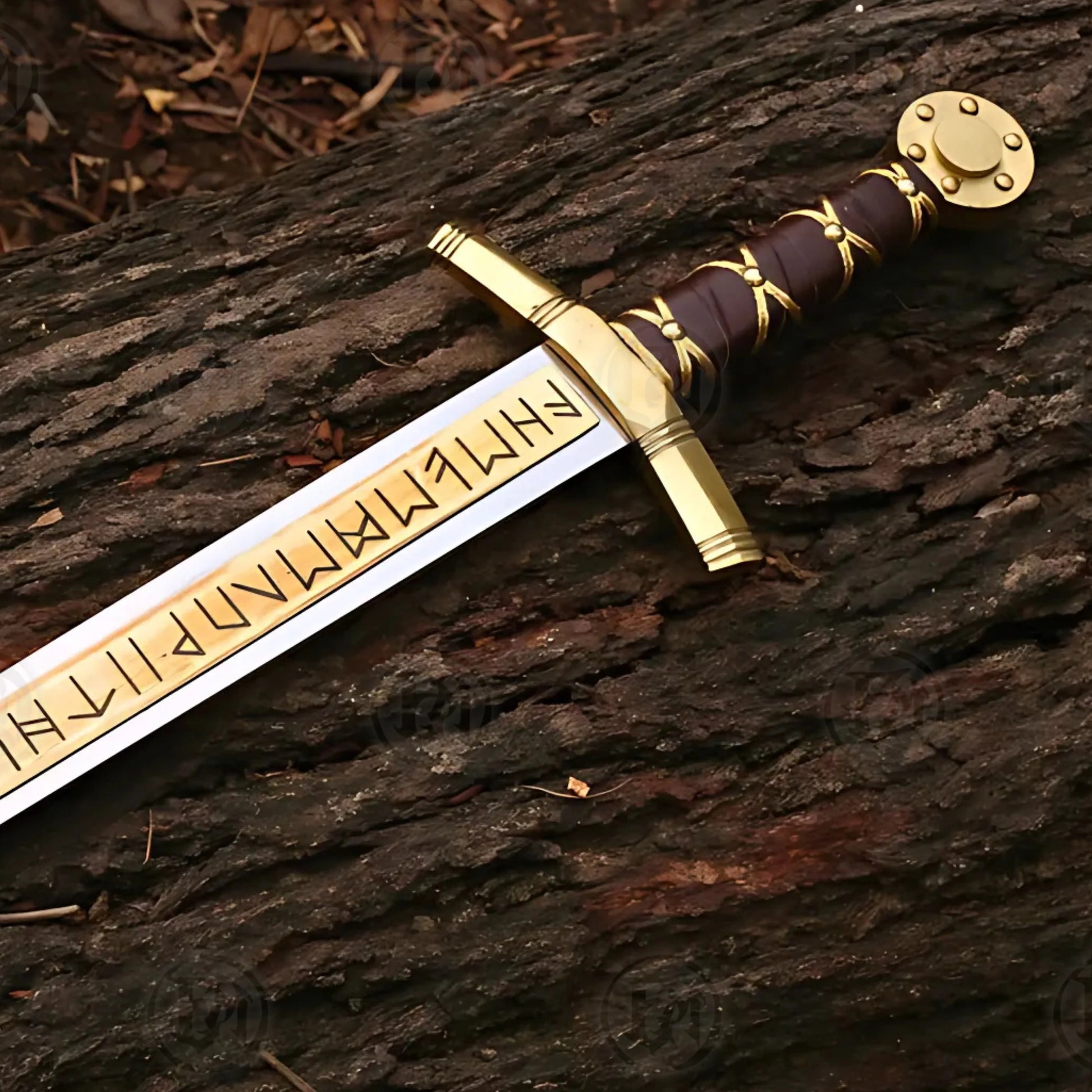 Premium Merlin Excalibur King Arthur Magician Sword Replica with stainless steel blade.