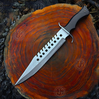 Premium Negan Lucille Bowie Knife Replica with Ebony Stand